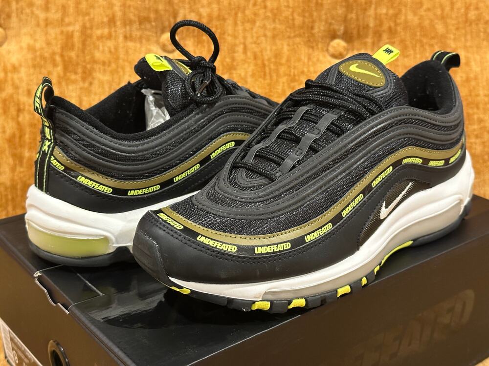 Undefeated x Nike Air Max 97 Black Volt DC4830-001 Size 9 Box